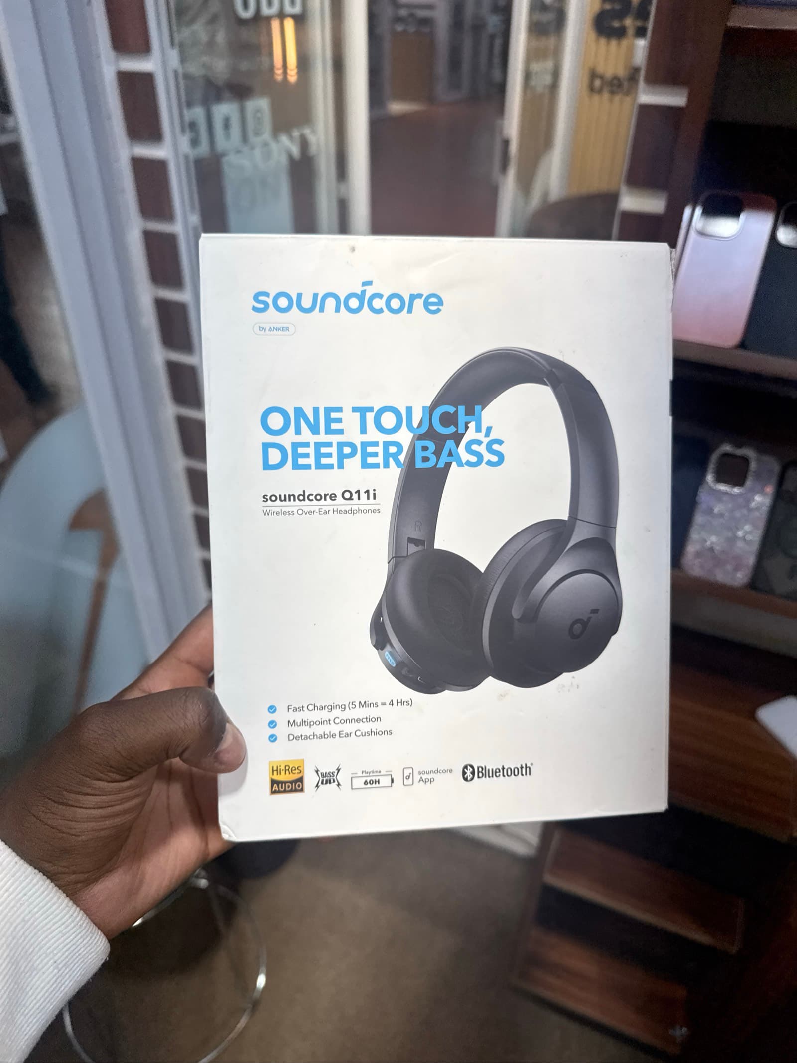 Soundcore Wireless Headphones – Pure Bass, Hands-Free Calls, Black